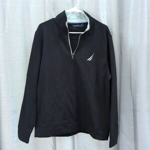 Men's Nautica black pullover quarter zip size